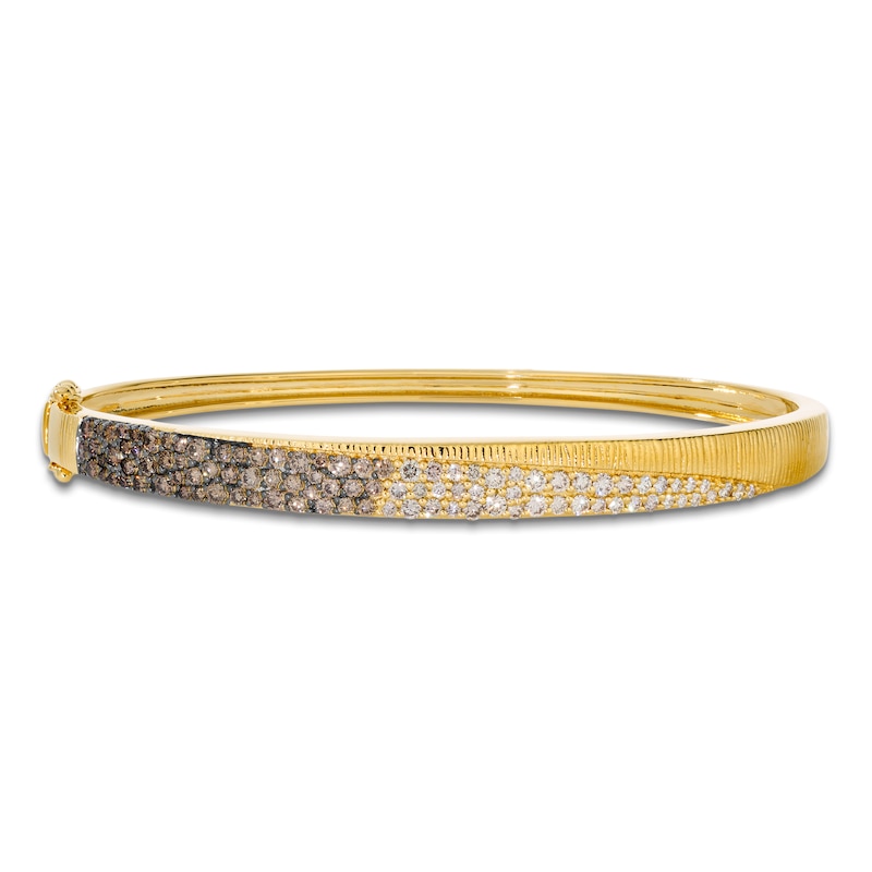 Main Image 1 of Le Vian Chocolate Ombré Diamond Bangle Bracelet 1-3/8 ct tw 14K Honey Gold