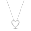 Thumbnail Image 1 of Lab-Created Diamond Heart Outline Necklace 1 ct tw 14K White Gold 18&quot;