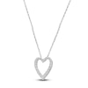 Thumbnail Image 2 of Lab-Created Diamond Heart Outline Necklace 1 ct tw 14K White Gold 18&quot;