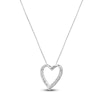 Thumbnail Image 4 of Lab-Created Diamond Heart Outline Necklace 1 ct tw 14K White Gold 18&quot;