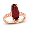 Thumbnail Image 1 of Le Vian Silhouette Elongated Cushion-Cut Natural Garnet Ring 1/8 ct tw Diamonds 14K Strawberry Gold