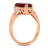 Thumbnail Image 2 of Le Vian Silhouette Elongated Cushion-Cut Natural Garnet Ring 1/8 ct tw Diamonds 14K Strawberry Gold