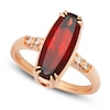 Thumbnail Image 4 of Le Vian Silhouette Elongated Cushion-Cut Natural Garnet Ring 1/8 ct tw Diamonds 14K Strawberry Gold