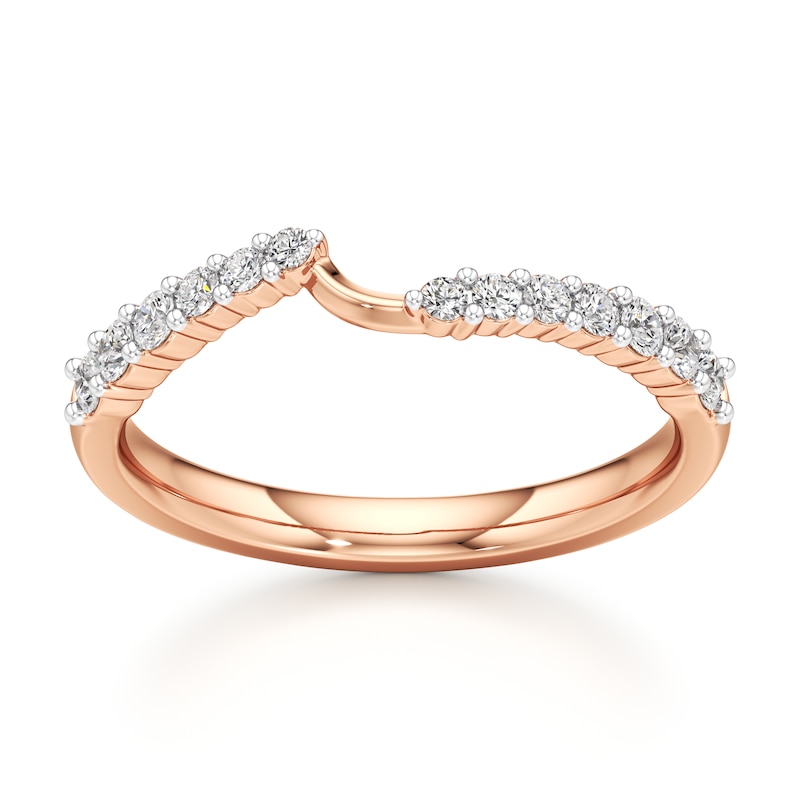 Main Image 1 of J'Lure Lab-Grown Diamond Contour Wedding Band 1/3 ct tw 18K Rose Gold