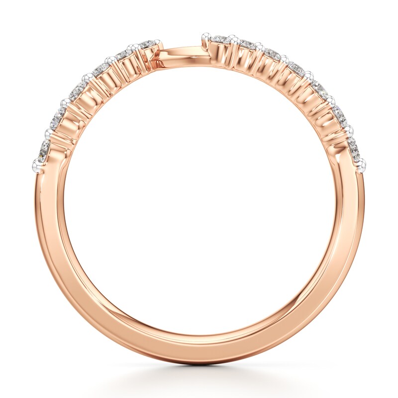Main Image 2 of J'Lure Lab-Grown Diamond Contour Wedding Band 1/3 ct tw 18K Rose Gold