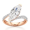 Thumbnail Image 1 of J'Lure Moval Old-Cut Lab-Created Diamond Bypass Engagement Ring 3-5/8 ct tw 18K Rose Gold