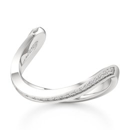 J'Lure Lab-Created Diamond Contour Wedding Band 1/5 ct tw 18K White Gold