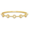 Thumbnail Image 1 of Unspoken Diamond Station Bangle Bracelet 1 ct tw 14K Yellow Gold 7&quot;