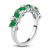 Thumbnail Image 2 of Marquise-Cut Natural Emerald & Diamond Ring 1/3 ct tw 14K White Gold