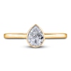Thumbnail Image 2 of Diamond Solitaire Engagement Ring 1 ct tw Bezel-Set Pear 14K Yellow Gold (I2/I)