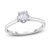 Thumbnail Image 1 of Diamond Solitaire Floral Engagement Ring 3/4 ct tw Round 14K White Gold (I2/I)