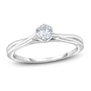 Thumbnail Image 1 of Diamond Solitaire Twist Engagement Ring 1/2 ct tw Round 14K White Gold (I2/I)