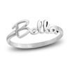 Thumbnail Image 1 of High-Polish Personalized Name Ring White Gold-Plated Sterling Silver