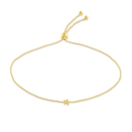 Mini Star Bolo Bracelet 14K Yellow Gold