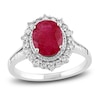 Thumbnail Image 0 of Natural Ruby Engagement Ring 1/2 ct tw Diamonds 14K White Gold