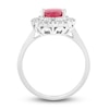 Thumbnail Image 1 of Natural Ruby Engagement Ring 1/2 ct tw Diamonds 14K White Gold