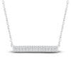 Thumbnail Image 1 of Diamond Bar Necklace 1/4 ct tw Round 10K White Gold 18&quot;