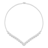 Thumbnail Image 1 of Diamond Necklace 6 ct tw Princess/Round 14K White Gold 19&quot;