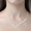 Thumbnail Image 2 of Diamond Necklace 6 ct tw Princess/Round 14K White Gold 19&quot;