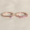 Thumbnail Image 4 of Juliette Maison Natural White Sapphire & Natural Ruby Ring 10K Yellow Gold