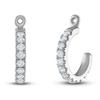 Thumbnail Image 2 of Diamond Halo Dangle Earring Jackets 3/4 ct tw Round 14K White Gold