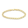 Thumbnail Image 1 of Solid Mariner & Serpentine Chain Bracelet Set 14K Yellow Gold 7.5"