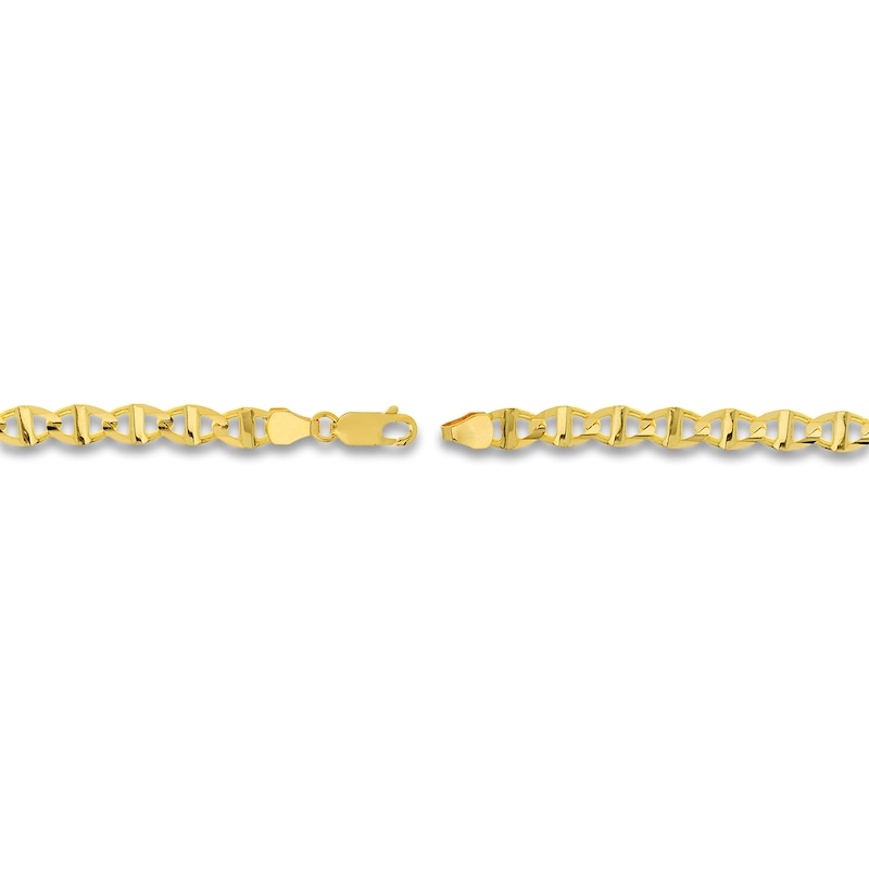 Solid Mariner & Serpentine Chain Bracelet Set 14K Yellow Gold 7.5"