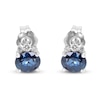 Thumbnail Image 0 of Natural Blue Sapphire Stud Earrings 1/20 ct tw Diamonds 14K White Gold