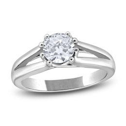 Diamond Solitaire Engagement Ring 1 ct tw Round 14K White Gold (I/I2)