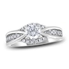 Thumbnail Image 1 of Diamond Twist Engagement Ring 3/4 ct tw Round 14K White Gold