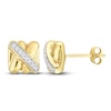 Thumbnail Image 1 of Y-Knot Diamond Stud Earrings 1/15 ct tw Round 14K Yellow Gold