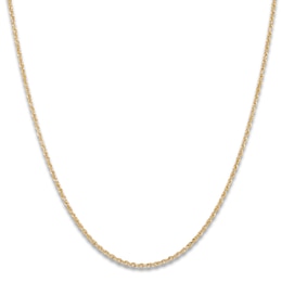 Solid Glitter Rope Necklace 14K Yellow Gold 16&quot; 1.8mm