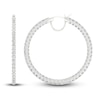 Thumbnail Image 1 of Certified Lab-Created Diamond Hoop Earrings 5-1/2 ct tw Round 14K White Gold