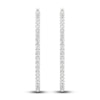 Thumbnail Image 2 of Certified Lab-Created Diamond Hoop Earrings 5-1/2 ct tw Round 14K White Gold