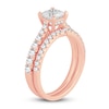 Thumbnail Image 2 of Diamond Bridal Set 1-3/4 ct tw Princess/Round 14K Rose Gold