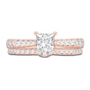 Thumbnail Image 3 of Diamond Bridal Set 1-3/4 ct tw Princess/Round 14K Rose Gold