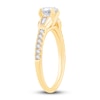 Thumbnail Image 2 of Diamond Engagement Ring 3/4 ct tw Round/Baguette 14K Yellow Gold