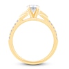 Thumbnail Image 3 of Diamond Engagement Ring 3/4 ct tw Round/Baguette 14K Yellow Gold