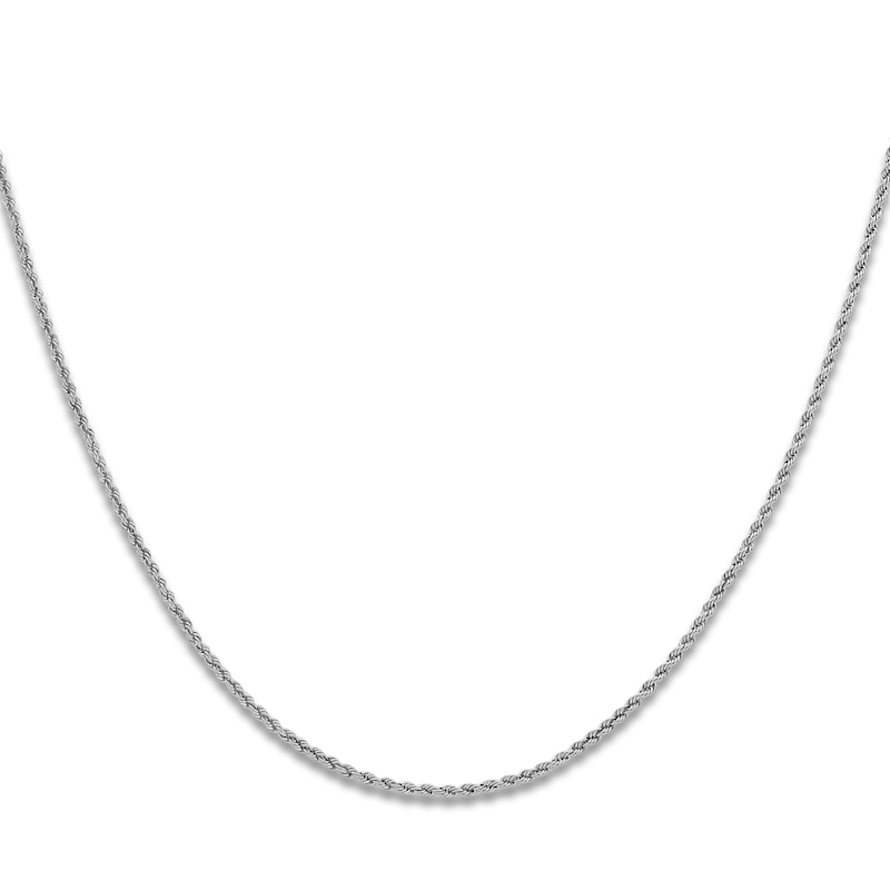 Solid Rope Chain Necklace Platinum 20" 2.2mm