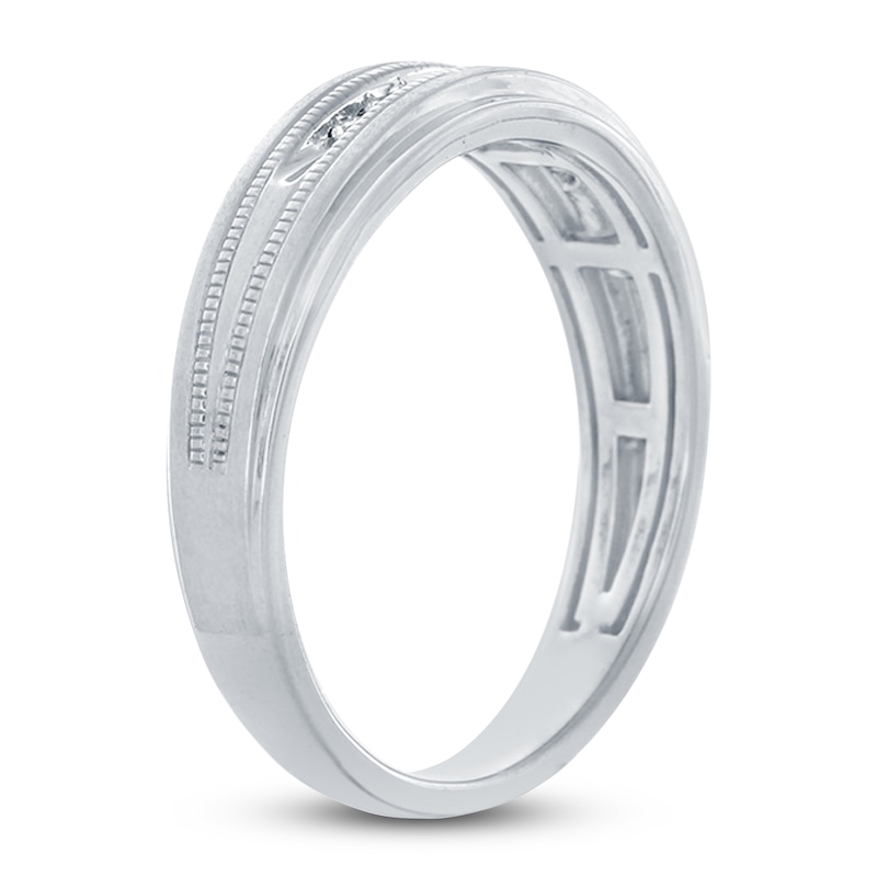 Men's Diamond Wedding Band 1/10 ct tw Round 14K White Gold | Jared