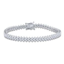 Diamond Tennis Bracelet 4 ct tw Round 14K White Gold 7&quot;