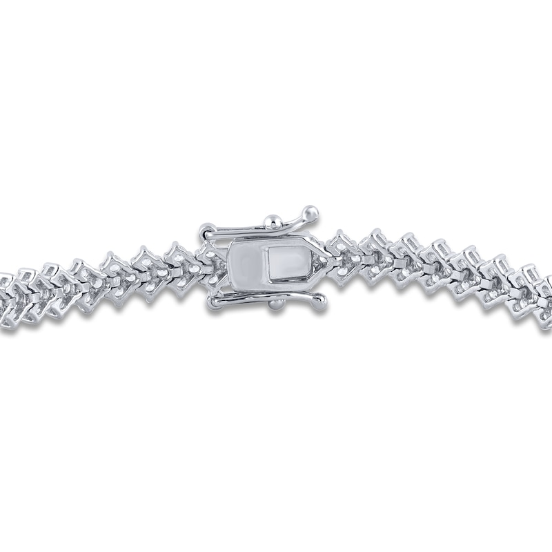 Main Image 3 of Diamond Tennis Bracelet 4 ct tw Round 14K White Gold 7&quot;