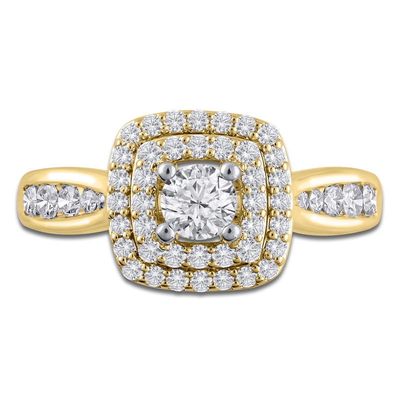 Main Image 2 of Round Diamond Engagement Ring 7/8 ct tw 14K Yellow Gold