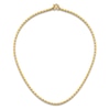 Thumbnail Image 4 of High-Polish Square Barrel Chain Necklace 24K Yellow Gold 18&quot; 3.0mm