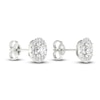 Thumbnail Image 3 of Lab-Created Diamond Halo Earrings 1-1/2 ct tw 14K White Gold