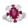 Thumbnail Image 0 of Natural Ruby & Diamond Ring 1-3/8 ct tw 18K White Gold