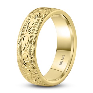 Kirk Kara Men's Engraved Wedding Band 14K Yellow Gold | Jared