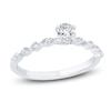 Thumbnail Image 1 of Diamond Engagement Ring 5/8 ct tw Oval/Round 14K White Gold