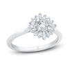 Thumbnail Image 1 of Diamond Engagement Ring 3/4 ct tw Round/Baguette 14K White Gold