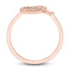 Thumbnail Image 3 of Diamond Double Heart Ring 1/20 ct tw Round 10K Rose Gold